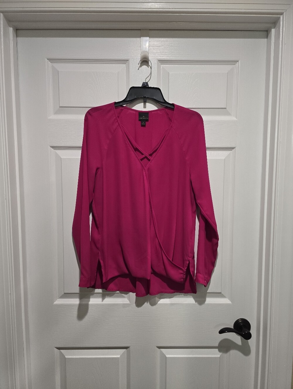 Wrap-Front Long Sleeve Top (L) and Ankle-Length Pants (12) - Picture 3 of 7